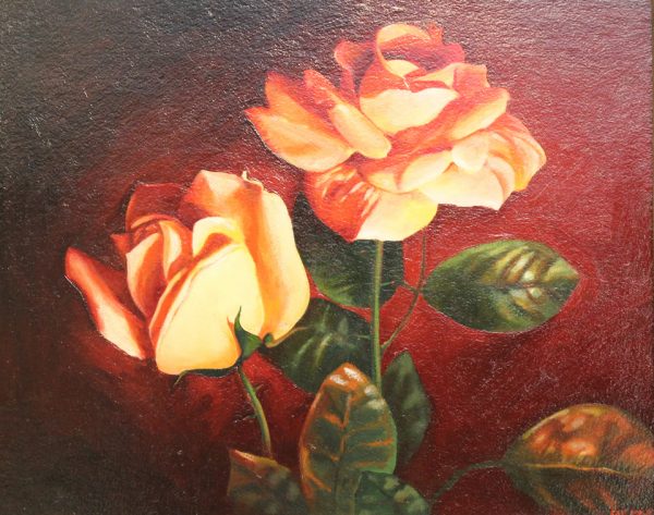 Alexander Sheversky- Roses are Red Original Oil Painting16x20