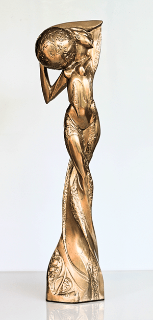 Atomica Bronze Sculpture 28 Inches Artist Rudolf Sokolovski