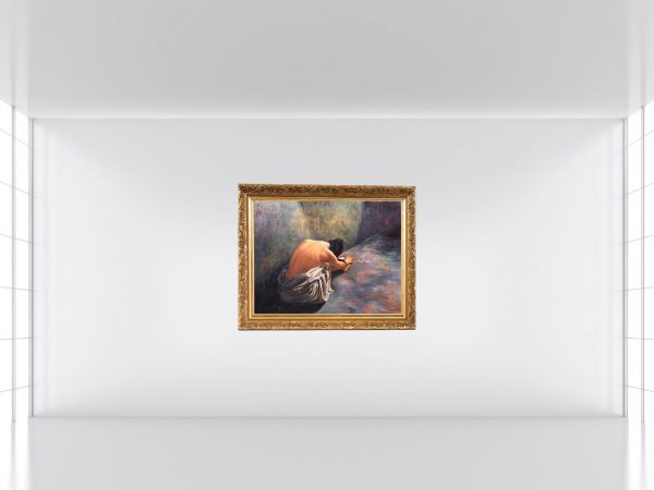 Contemporary art. Title: That Summer Regret, Original Oil Painting, 34x40 in Cecilia Aisian-Gioro.
