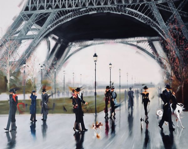 Kamiar+Gajoum J'aime Paris Original Oil Painting 48X60