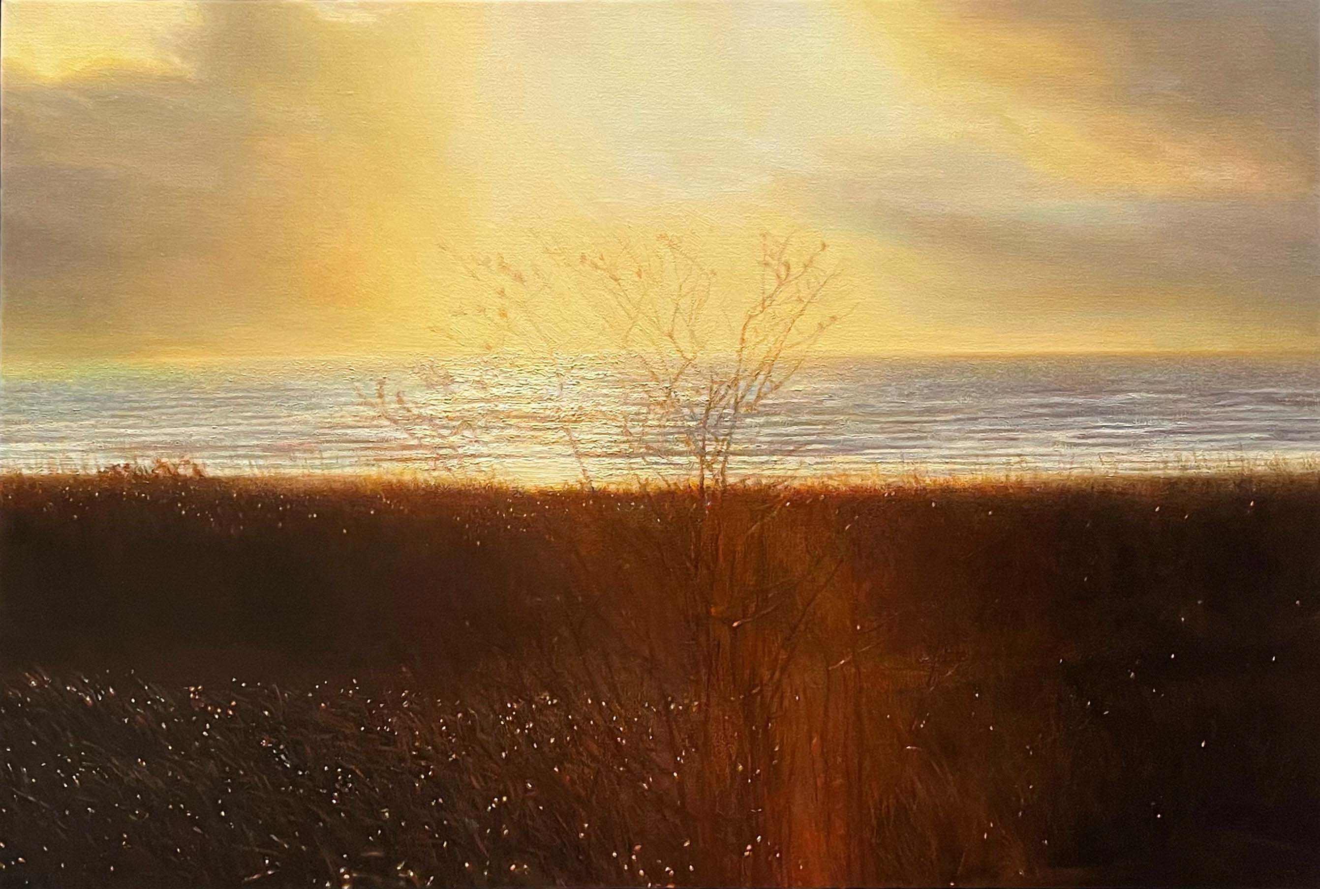 Contemporary art. Title: Autumn Day, Oil on Canvas-27x40 in by Canadian artist Paul Chizik.
