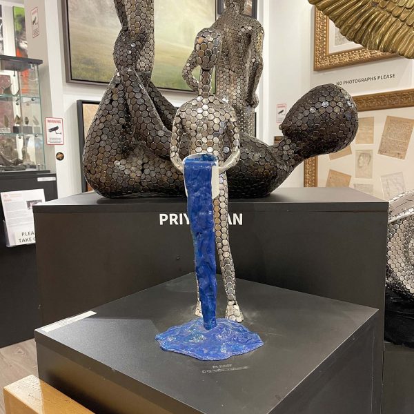 Contemporary Sculpture. Title: I Paint, Original Sculpture 12in by Canadian Sculptor Priyaryan.