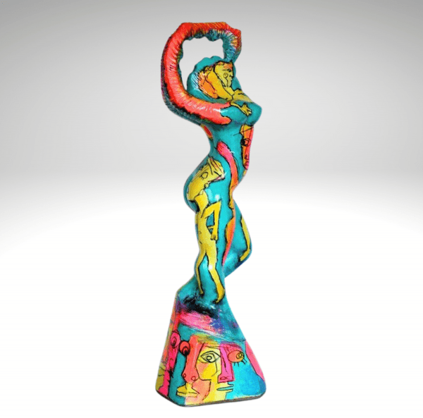 Contemporary Sculpture. Title: Saudade, Resin & Paint, 10x7x32in by Contemporary Canadian artist Rudolf Sokolovski.