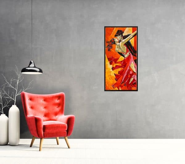 Contemporary Art. Title: Rhythm II, Oil on Canvas, 36 x18 in by Canadian artist Valeri Sokolovski.