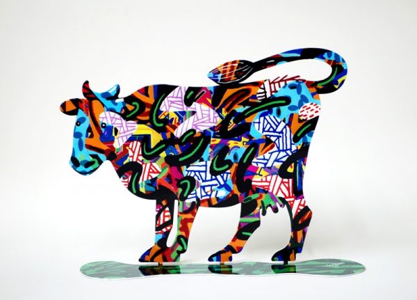 David Gerstein Cow Shalva Sculpture 10 in