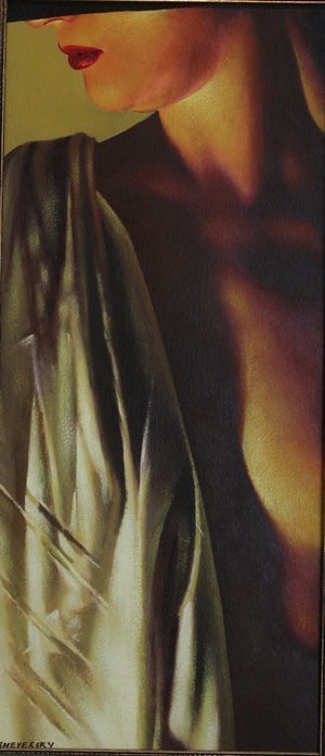 Alexander Sheversky Golden Glow Oil Painting 21.5x9.5