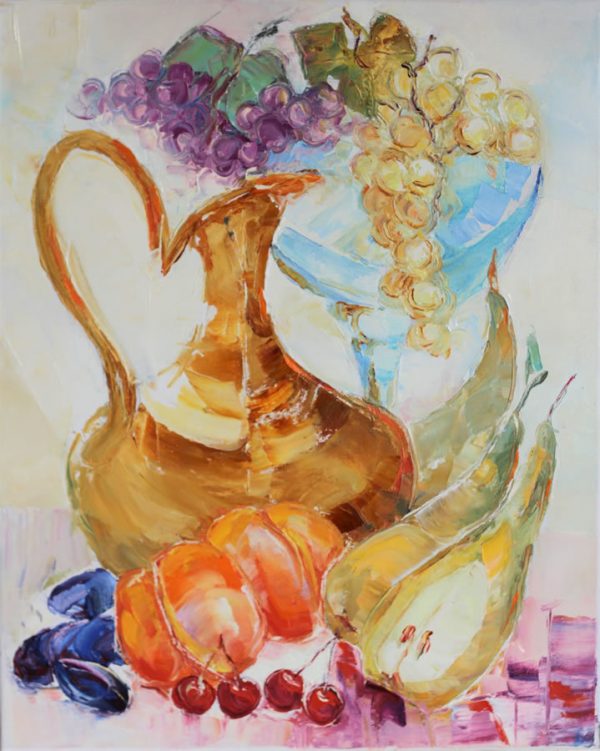 Valeri Sokolovski Vin and Fruits Original Oil 20x16