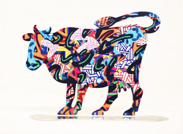 David Gerstein Cow Shalva Sculpture 10 in