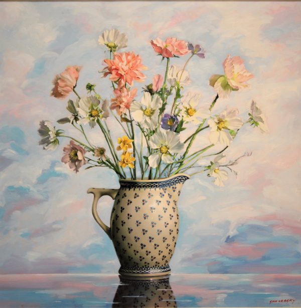 Alexander Sheversky - Spring Flowers Original Oil Painting 36x36