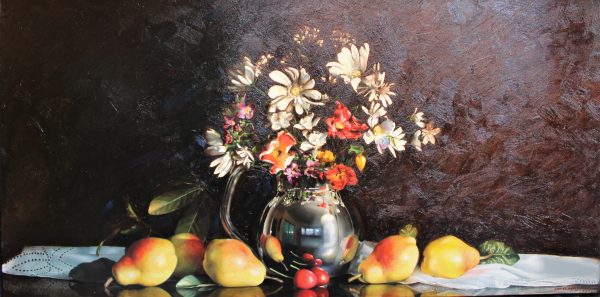 Alexander Sheversky - Still Life With Flowers 30x60