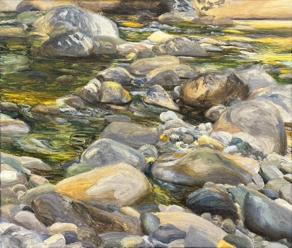 Contemporary Art. Title: Dappled Light, Oil on Canvas, 12 x 14 in by Contemporary Canadian Artist Paul Chizik.