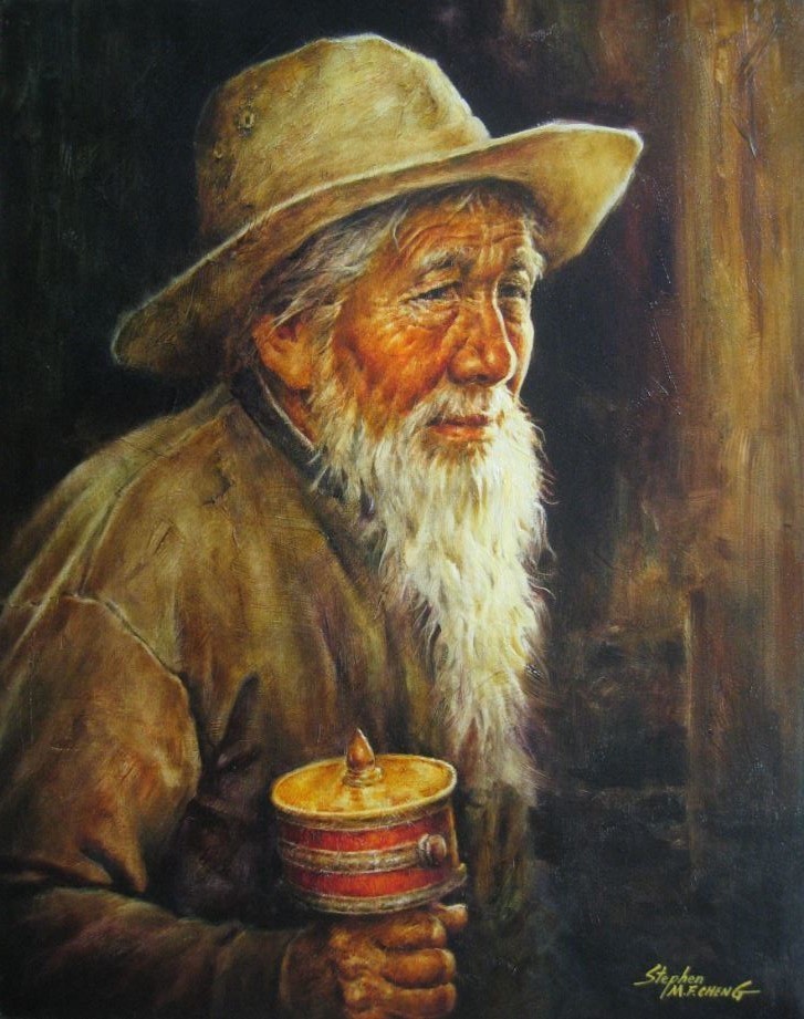 Stephen Cheng- Wisdom- Original Oil Painting 28x22