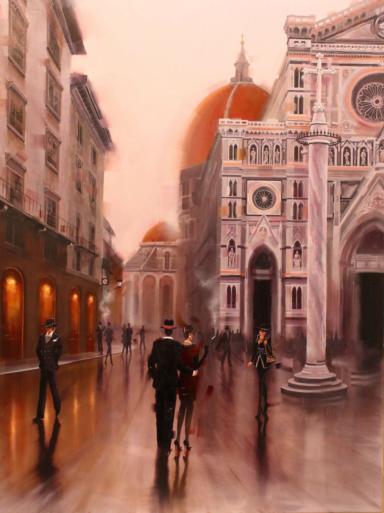 Kamiar Gajoum- Duomo Di Firenze-Original Oil Painting 40x30 Commission Work