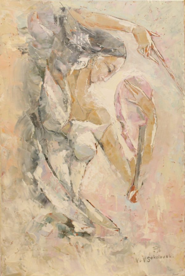 Valeri Sokolovski Minor in White Oil Painting 30x20