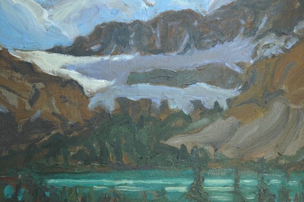 Crowfoot Glacier Oil on Canvas 8x10 Dennis Brown