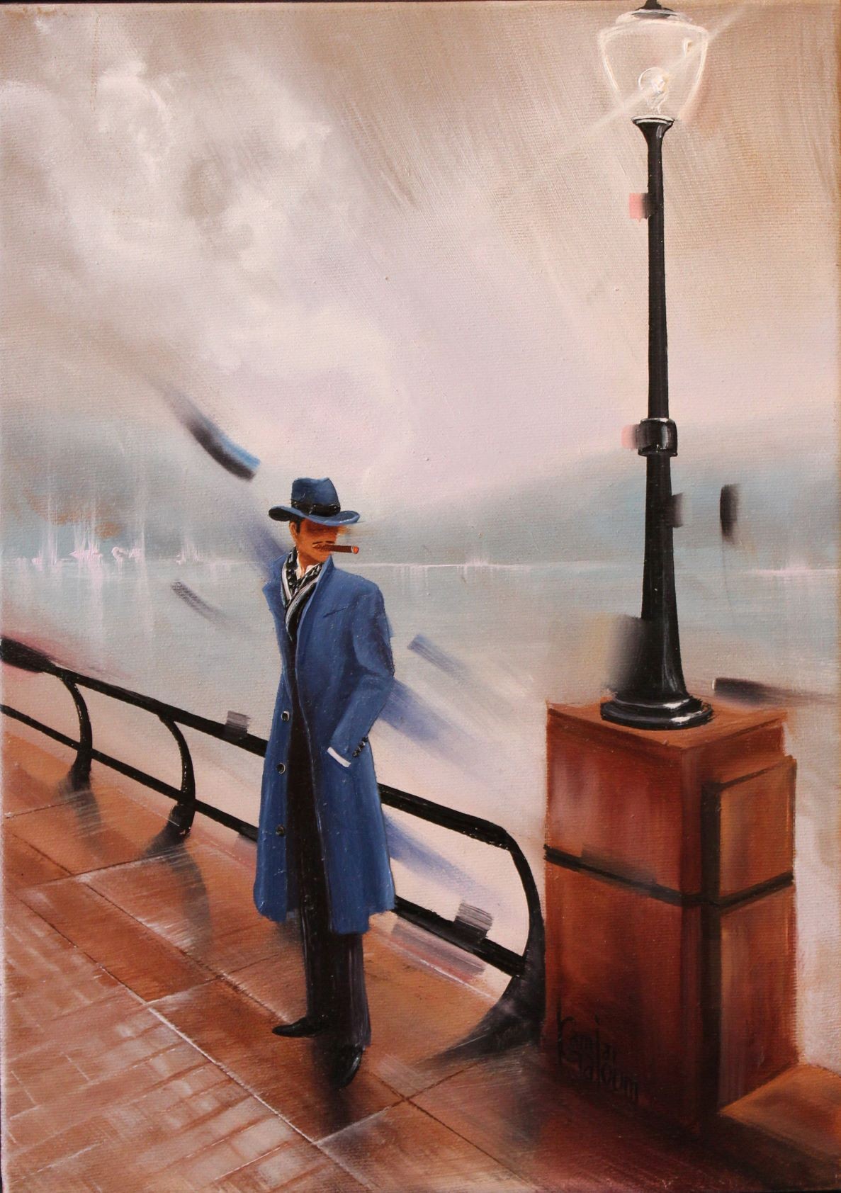 Kamiar Gajoum Focus Original Oil Painting 16x12