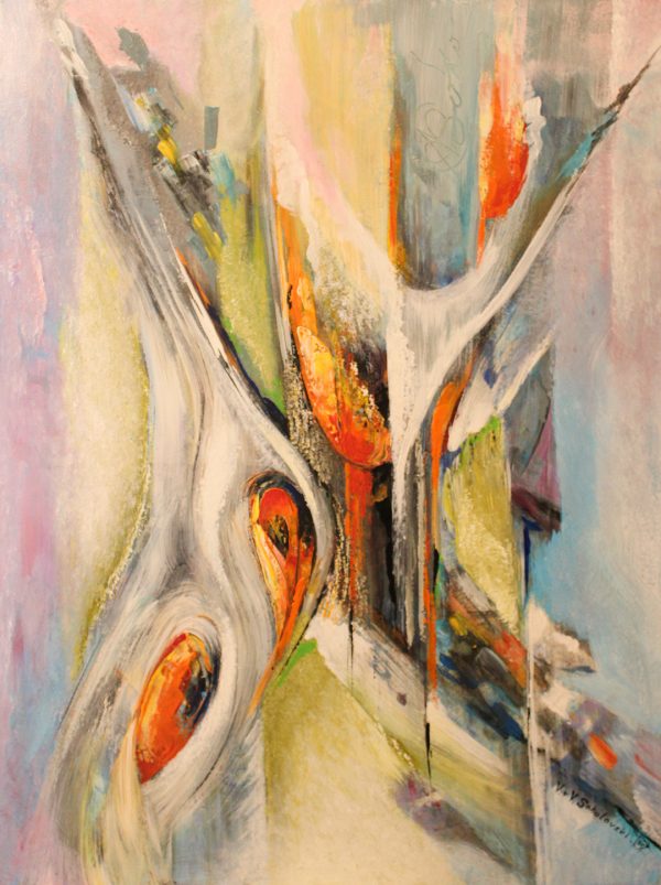 Dewdrop Abstract Acrylic Painting 48x36 Valeri Sokolovski