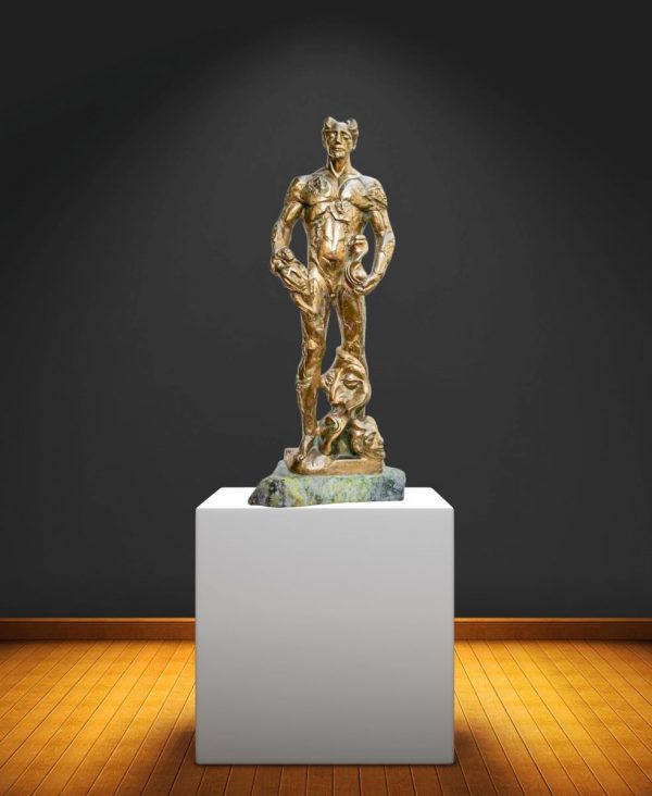 Bronze Sculpture. Title: Sculpture Allegory, Original Bronze on marble base 21 inches by Valeri Sokolovski. Museum quality sculpture.