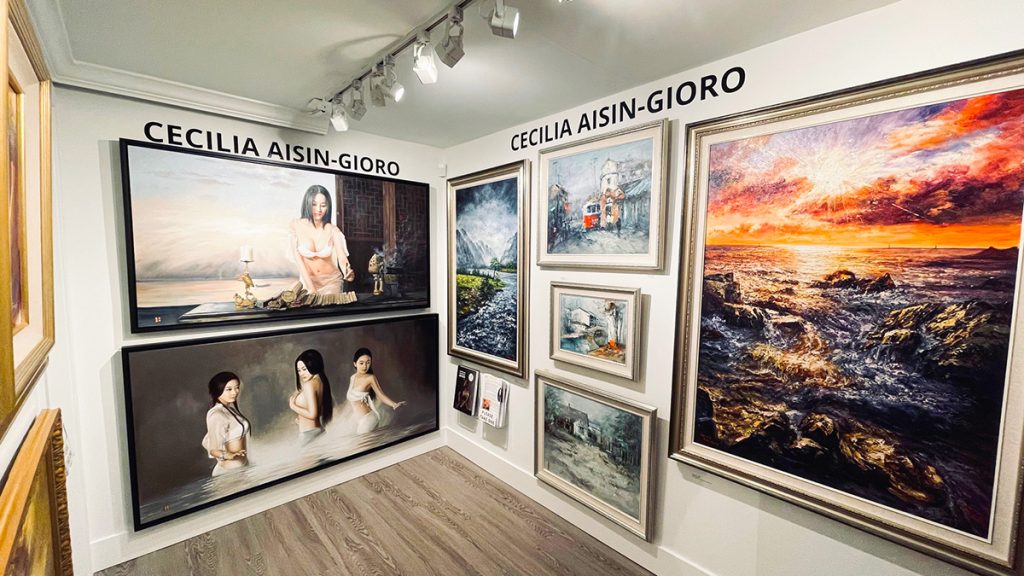 Canadian artist Cecilia Aisin-Gioro Exhibition in Vancouver Fine Art Gallery.