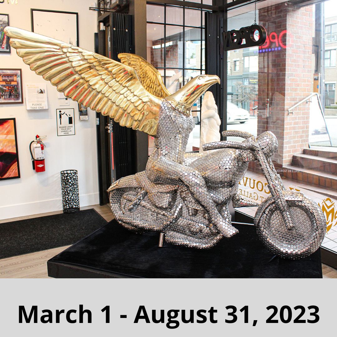 Art Exhibition. Title: Show off, Original Metal & Bronze Sculpture by Canadian Contemporary artist Priyaryan.