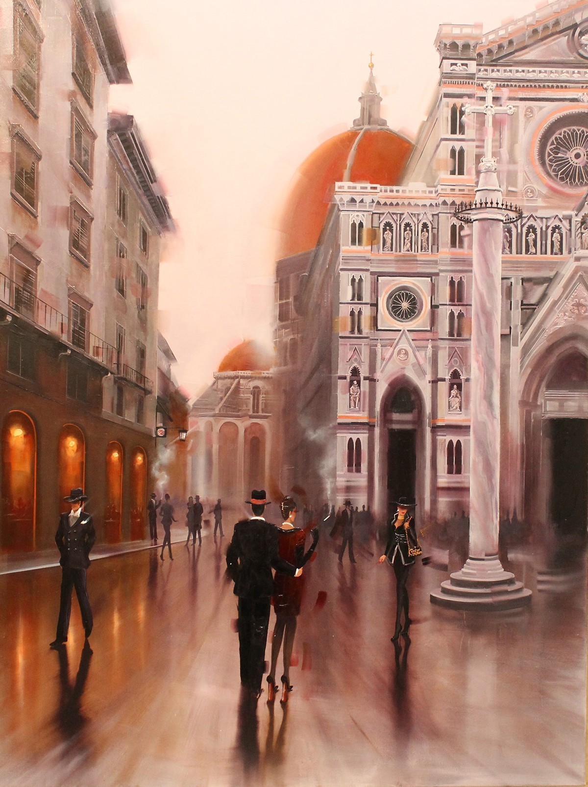 Commission Painting by Kamiar Gajoum- Duomo Di Firenze-Original Oil-40x30