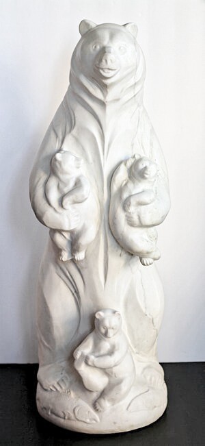 Valeri Sokolovski Spirit Bear Italian Carrara Marble Sculpture 35