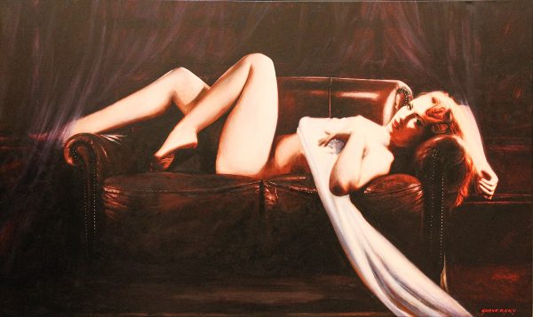 Alexander Sheversky Seductive Nude Oil Painting 36x60