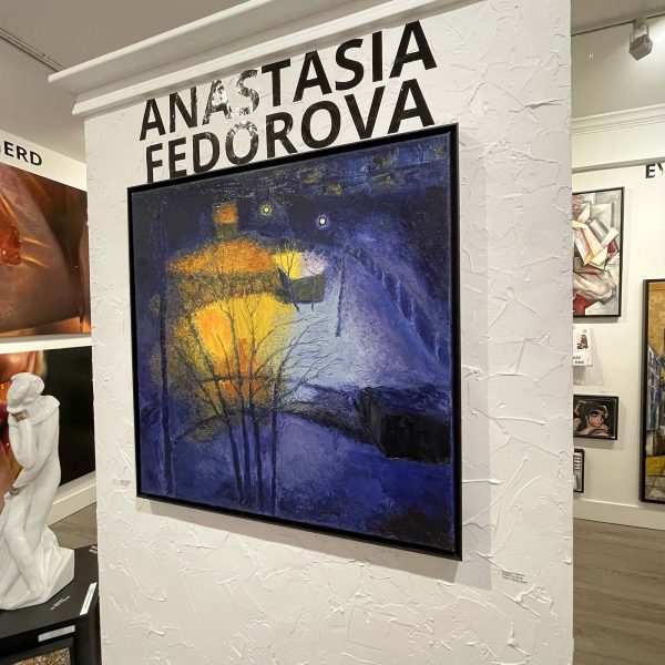 Contemporary Art. Title: At Night, Oil on Canvas, 28x28 in by Canadian artist Anastasia Fedorova.