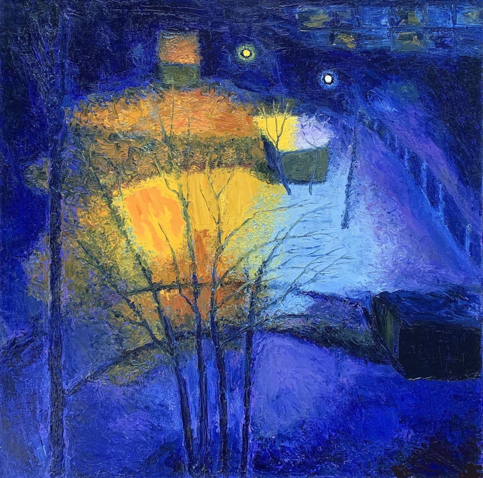 Anastasia Fedorova-At Night-Oil on Canvas-28x28