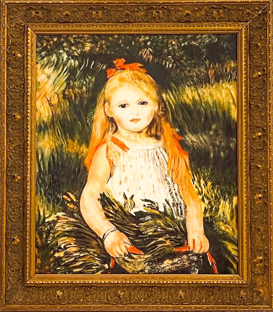 Replica Painting. Title: Girl with a Sheaf of Corn 1888 - Pierre Auguste Renoir 25x21 inches by Cosimo Geracitano.