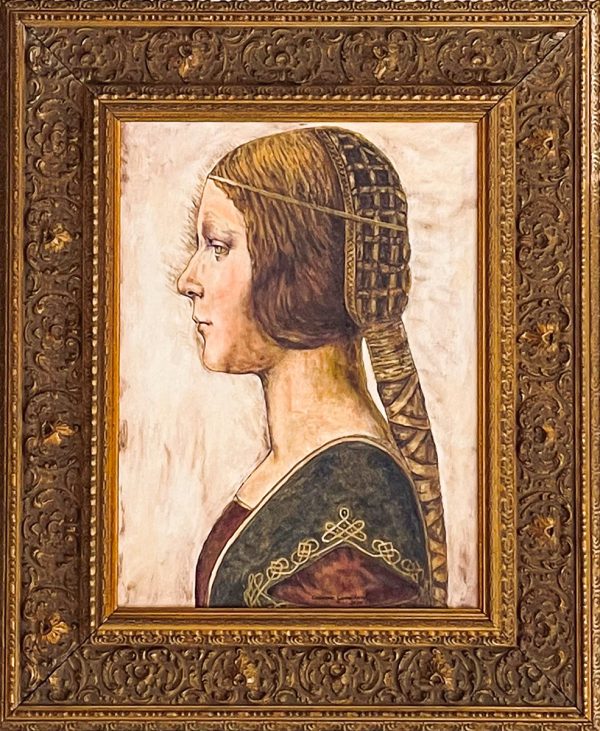 Replica Painting. Title: La Bella Principessa 1495- Leonardo Da Vinci-16x12 inches by Cosimo Geracitano.