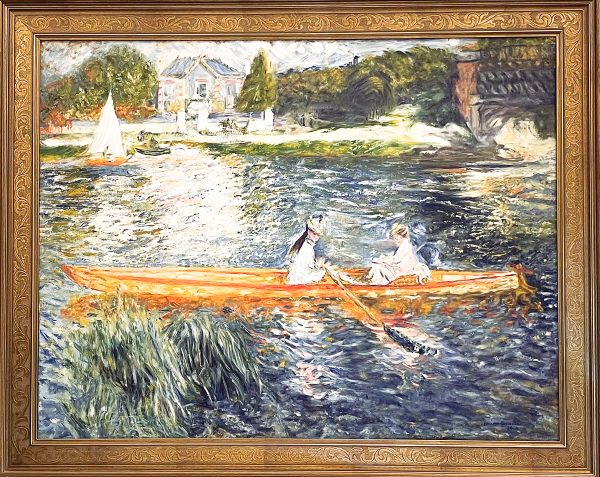 Replica Painting. Title: The Skiff 1875 - Pierre Auguste Renoir 28x36 inches by Cosimo Geracitano.