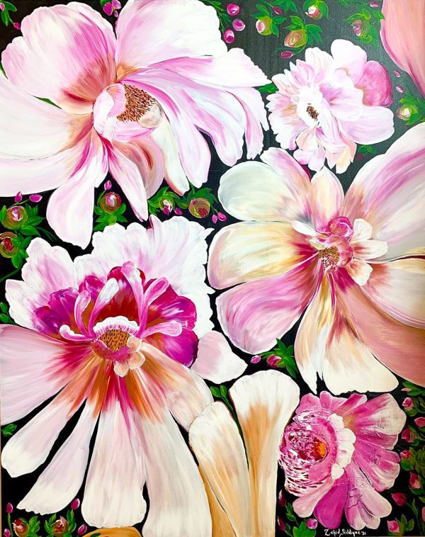 Contemporary Painting. Title: Togetherness, Original Acrylic-60x48 inches by by Contemporary Canadian Artist Zahid Siddique.