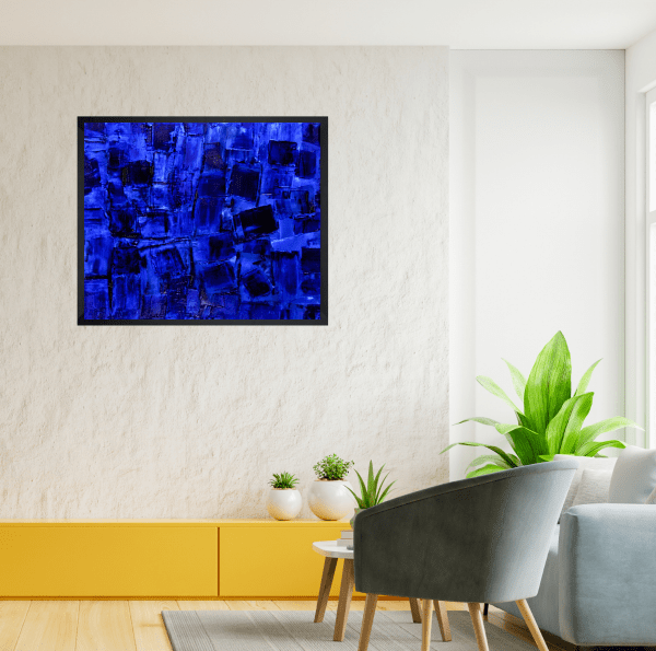 Abstract Art. Title: indigo, by Contemporary Canadian Artist David Hovan.