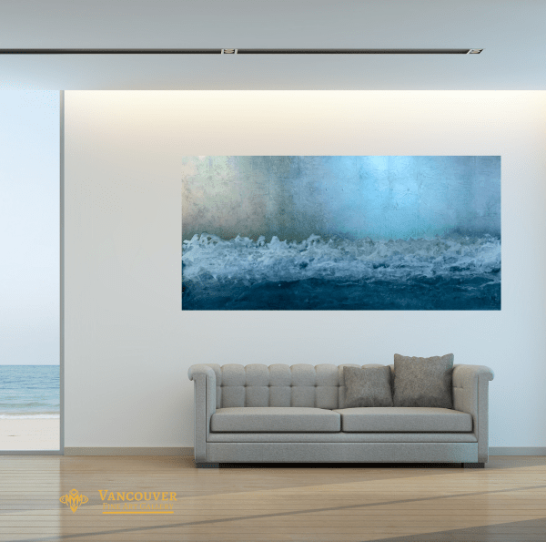 Contemporary art. Title: Surfacing-30x60 in by Contemporary Canadian artist David Graff.