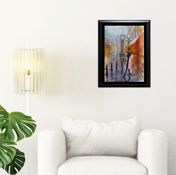 Contemporary art. Title: Lady & Gastown Ambiance by Contemporary Canadian Artist Kamiar Gajoum.
