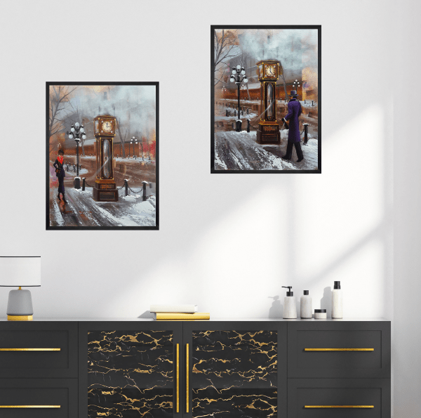Contemporary art. Title: Through Steam & Snow Series-Oil by Contemporary Canadian Artist Kamiar Gajoum.