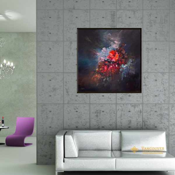 Contemporary art. Title: Power of Love by Contemporary Canadian artist Farahnaz Samari.