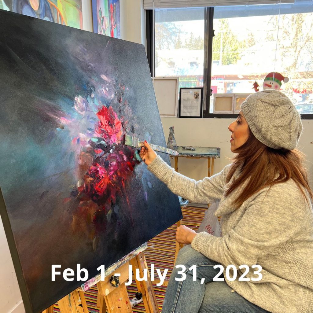 Farahnaz Samari's exhibition in Vancouver Fine Art Gallery.