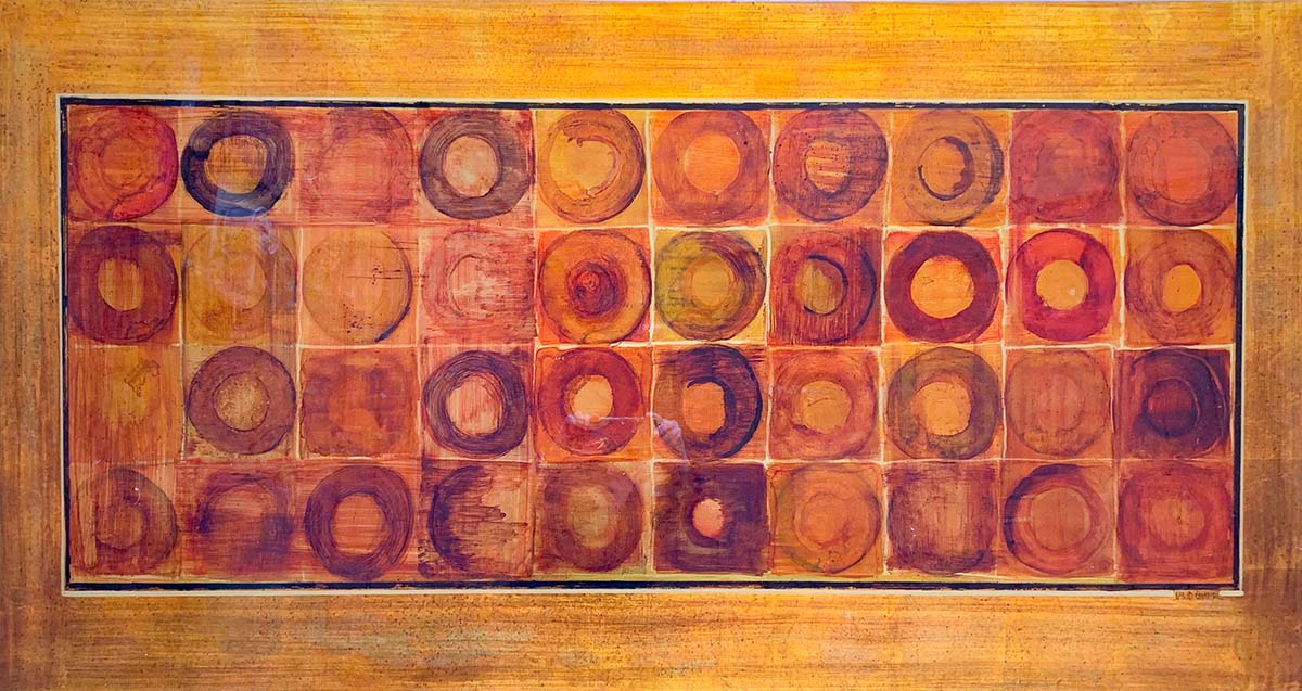 Contemporary art. Title: Circle Game, Mixed Media, 31.5x60 in by Contemporary Canadian artist David Graff.