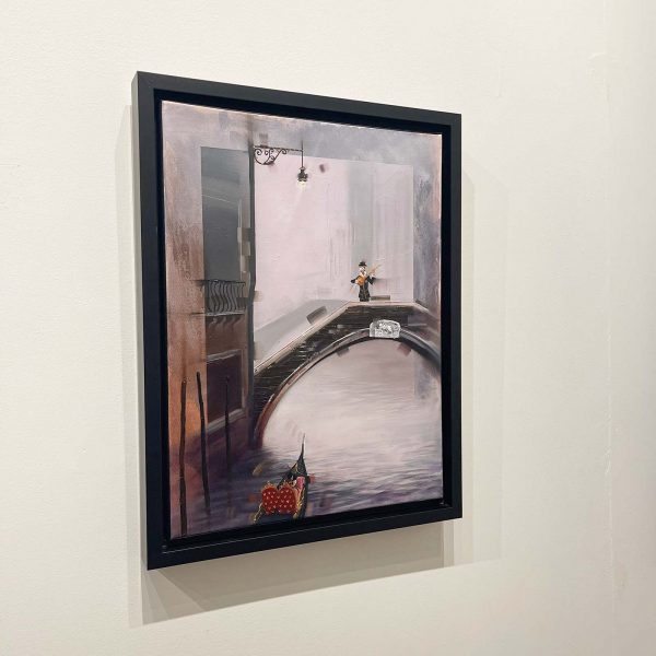 Contemporary Art. Title: Venetian Tune, Oil, 16x12 inches by Canadian Artist Kamiar Gajoum.