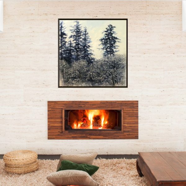 Contemporary art. Title: 4 Seasons-Winter, 30 x 30 in by Canadian Artist Janice McLean.
