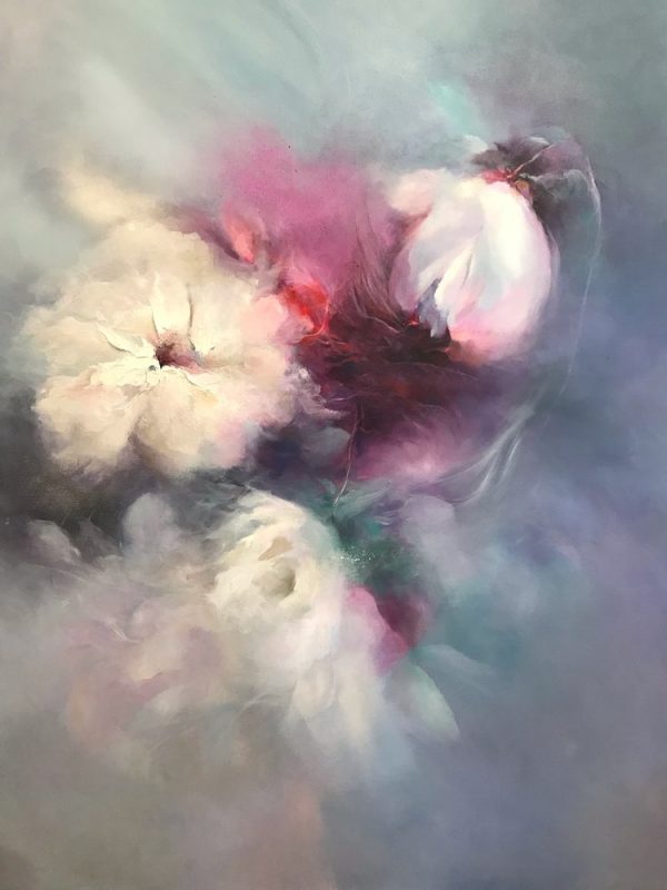 Contemporary art. Title: Midsummer Night’s Dream, Acrylic & Oil on Canvas-48x36 in by Canadian artist Farahnaz Samari.