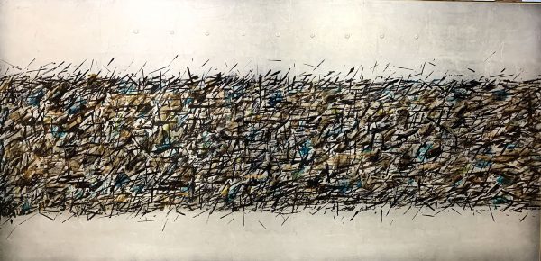 Contemporary art. Title: Into the Fray, Mixed Media, 24x47 in by Contemporary Canadian artist David Graff.