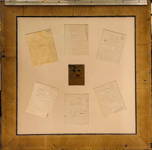 Frida Kahlo-Handwritten Letters Sketches Drawings Ⅲ-The Back 37x37 inches
