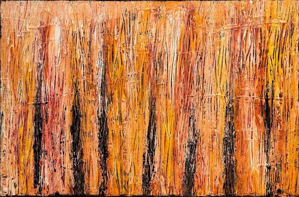 Abstract Artwork. Title: Prairie Sunrise-Acrylic on Canvas-24 x 36 in by Canadian artist David Hovan.
