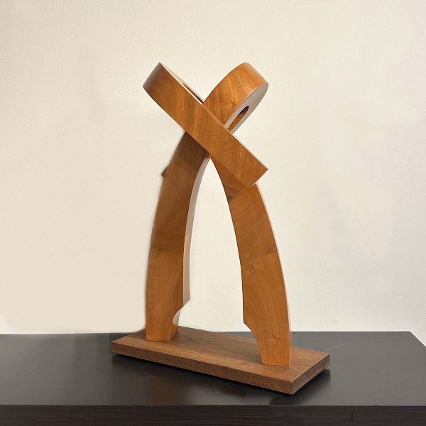 Contemporary Sculpture. Title: Contradiction, Mahogany, 24x15x10 in by Canadian artist Serge Mozhnevsky.