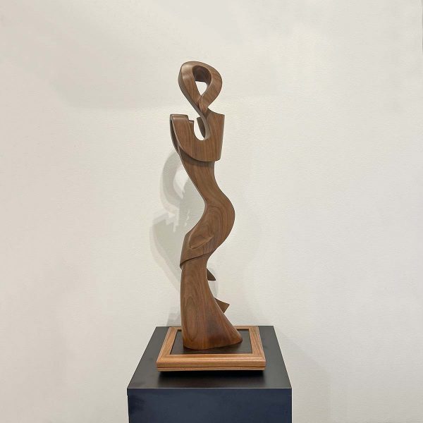 Contemporary Sculpture. Title: Flamenco, Black Walnut, 30 x 7 x 6 by Canadian sculptor Serge Mozhnevsky.