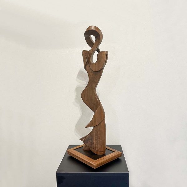 Contemporary Sculpture. Title: Flamenco, Black Walnut, 30 x 7 x 6 by Canadian sculptor Serge Mozhnevsky.