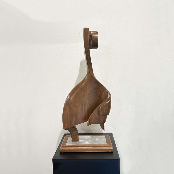 Contemporary Sculpture. Title: In Love with Dance, Black Walnut, 28x12x10 by Canadian sculptor Serge Mozhnevsky.